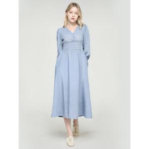 [레코브](레코브) 스모크 밴딩 브이넥 원피스(LC61C4OP517X)