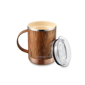 아소부 이중진공 스텐 보온보냉 세라믹코팅 머그컵 얼티밋 우드 360ML