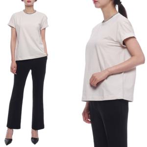 [브루넬로쿠치넬리] 24SS 여성 모닐리 포인트 반팔티셔츠 (M0T18BD200 C9443 24S)