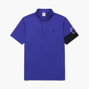 [르꼬끄골프] 남성 컨트라스트 슬리브 퍼포먼스 티셔츠 (GQ221MTS41)