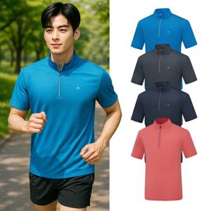 콜핑 남성 하이쿨 흡습속건 기본 등산 반팔 반집업 티셔츠 KSC054RT8M