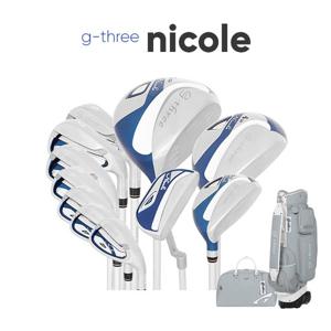 [마스터즈정품]다이와 2023 G-THREE NICOLE 니콜 여성용 풀세트(12PCS)+캐디백보스톤백세트