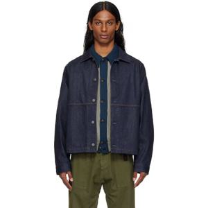 25 FW Gramicci 남성 네이비 재패니즈 데님 재킷 251565M177000