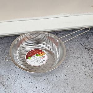 세신 퀸센스 펀칭볼바구니 편수 23cm 손잡이채반 스텐채반 스테인레스채반 자루채반 펀칭바구니 스텐바구니