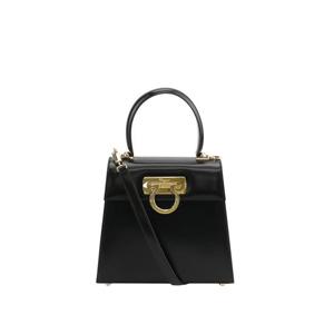 25SS 페라가모 212193 749021 탑 핸들 아이코닉 숄더백 블랙
