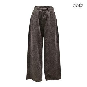 [에이비에프지]레오파드 팬턴 면 와이드 팬츠 APZ5QP35G