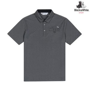 [블랙앤화이트]남성 냉감터치 반팔 티셔츠 9515GZSS_BLACK