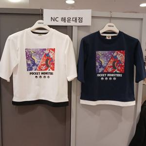 [오후]코라이돈+미라이돈 포켓몬 7부 티셔츠 OHLA24S2C