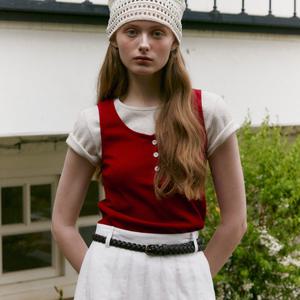 [모우트] HENLY-NECK RIBBED SLEEVELESS_wine red [MO25UTS002]