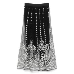 마쥬 레이스 디테일 맥시 스커트 MFPJU01494