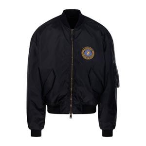 발렌시아가 블랙 집업 프론트 봄버 재킷 839101 TOO04 1000