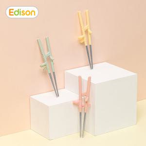 에디슨 2단계 스텐젓가락(핑크/민트/옐로우)