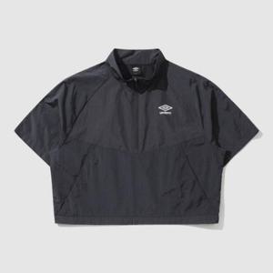 엄브로자켓 JQS UP322CWT81-DCH RAVE 나일론메탈 우먼스 반팔 스탠넥 아노락 / DARK CHARCOAL