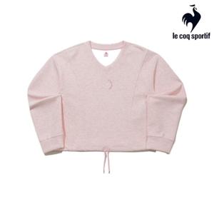 [르꼬끄] 여성 모달 더블텐션 루즈핏 V넥 맨투맨 QQ322OFS81_PMG