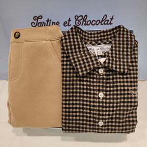 쇼콜라 BE플린체크상하복 (TTOWXT021I)가을겨울남아외출백일돌선물