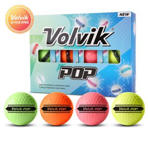 볼빅 뉴 팝 퍼팅 트랙 3피스 골프공 1더즌 (12구) 레인보우 _V