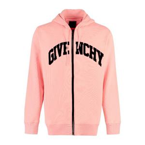 지방시 핑크 콘트라스트 지퍼 후드티 BMJ0K63YCB 685