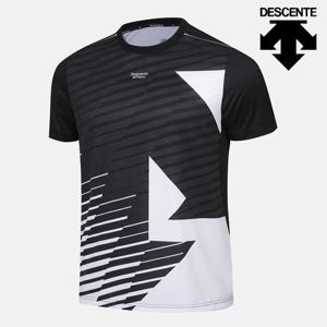 [데상트]데상트 스피릿 그래픽 반팔티셔츠 SP321TTS72BLK0 반팔