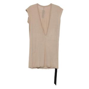 25 FW 릭오웬스 딜런 플런지 넥 민소매 티셔츠 DU02E7157BH TP441456777