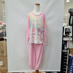 [레노마 이너웨어]산리오 여아 파스텔 9부 내복 상하세트 JD3WW5