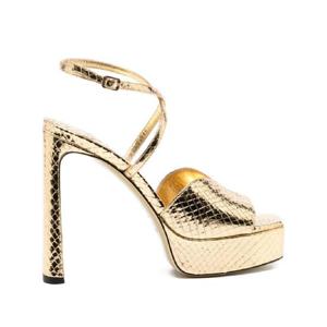 지미추 스네이크 스킨 샌들 120mm KARLIPF125WAP