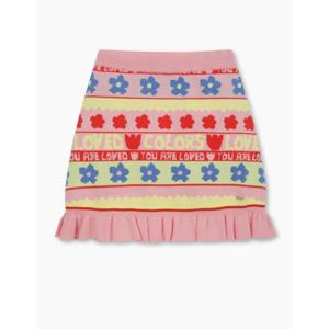 [베네통키즈]25FW-컬러스 플라워 니트 스커트/QASK02541