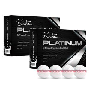 세인트나인 플래티넘 3피스 시그니처 레드라인 고반발 저압축 골프공 24구