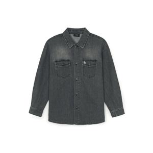 MLB  (3ADRV0154-07BKS) 공용 바시티 로고 데님 워크셔츠