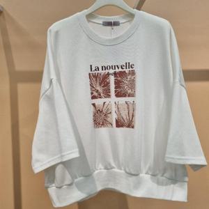 라티움 HC34 국내생산 밑단시보리 5부소매 맨투맨오버핏티셔츠 T2531Ts15