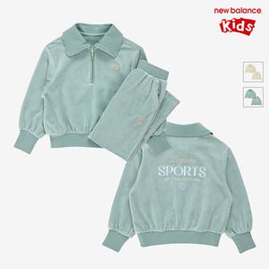 [뉴발란스키즈] NK9YF4802G(84) 민트 NBgC) 여아 벨로아 카라 셋업