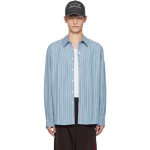 25 FW 마틴로즈 남성 블루   오렌지 클래식 셔츠 252892M192016