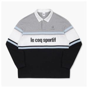 [르꼬끄]르꼬끄반팔티 TQT QP323TRL83-MGR 컬러블록 럭비 티셔츠