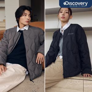 디스커버리 25FW 신상 겨울 남성/여성/공용 유니 픽토르U 뉴퀼팅 다운 경량패딩 경량다운/U넥/나일론/그라핀/스탠다드/세미오버핏 DXDJ5E056