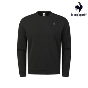 [르꼬끄] 레귤러핏 기모 폴리스판 맨투맨 QQ413EFSN1_BLK