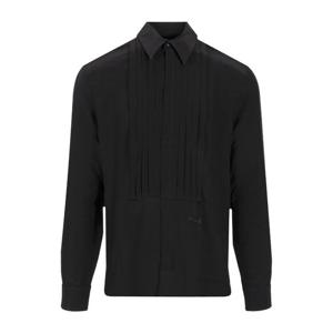 지방시 히든 버튼 플리츠 박시 실크 셔츠 BM613C14M8 001