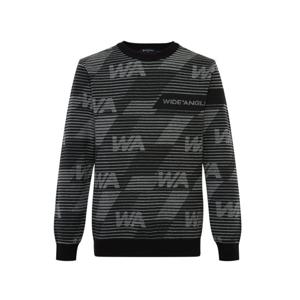 [와이드앵글]남성 TO 올오버 레터링 패턴 라운드 스웨터 MWMU25K31Z1