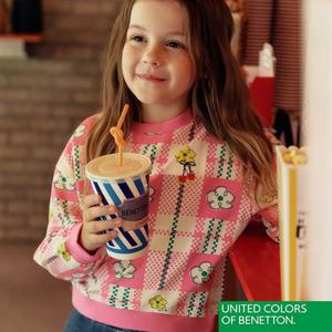 [베네통키즈]25FW+컬러스 플라워 맨투맨 QAMT04541