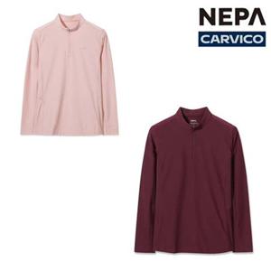 네파 7L85403 여성 겨울 등산 캠핑 집업 티셔츠 까르비코 블럭 티