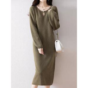 [예쎄][예쎄] 진주버튼 루즈핏 니트 원피스 (S5FOP049A)