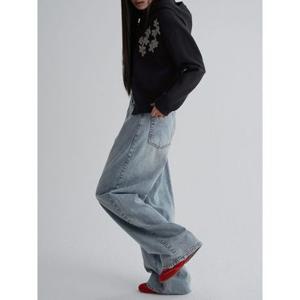 (355X21LP5Q) [에잇세컨즈] 오버틴 워싱 와이드 데님  스카이 블루