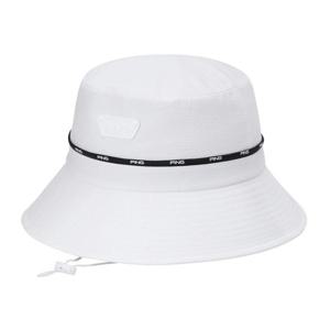 [핑]남성 로고 라인 버킷햇 111E1CP007_WH