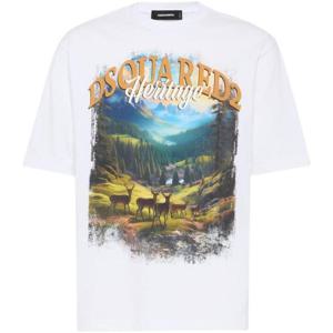 디스퀘어드2 반팔 티셔츠 S74GD1467S24583100 WHITE