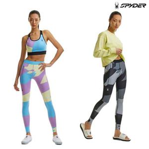 [스파이더] 여성 트레이닝 컬러 프린트 레깅스 SPHPCNFL252W