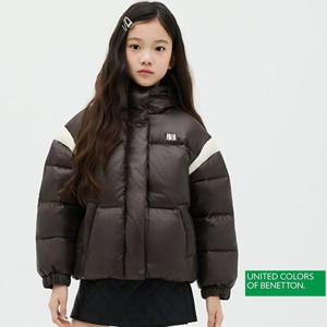 [베네통키즈]25FW 글로시 후디 덕 다운 QADJ04561