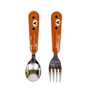 리락쿠마 스푼포크세트-브라운 아동식기 유아식기 스푼포크세트 유아스푼포크세트 어린이집선물 아기선물 이유식스푼 유아수저세트 유아스텐식기