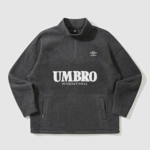 엄브로긴팔티 JQS UP421CFSN8-DMG1 플러스플리스 스탠넥 하프집업 / CHARCOAL