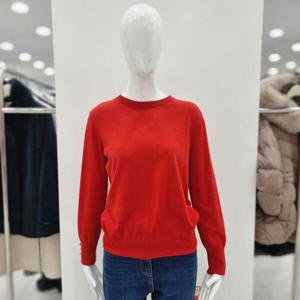 [꼼빠니아]소매단추 포인트 라운드 니트티 CAEW0-WSL920_CJ