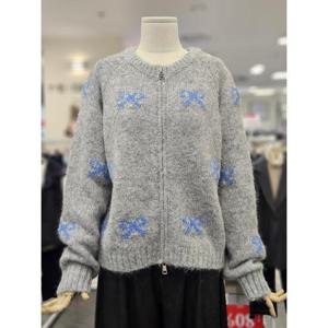 오조크 세이브존01 리본 니트 긴팔집업 FOTWCXK507P