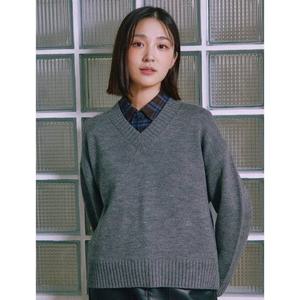 [폴햄]여성 브이넥 오버핏 스웨터 PHE4ER2040