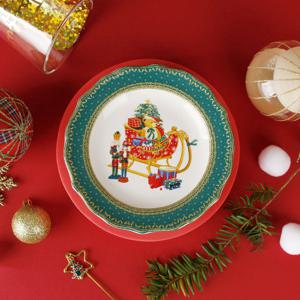 [트리플 투 피프스] 크리스마스 로얄팰리스 접시 16cm 그린